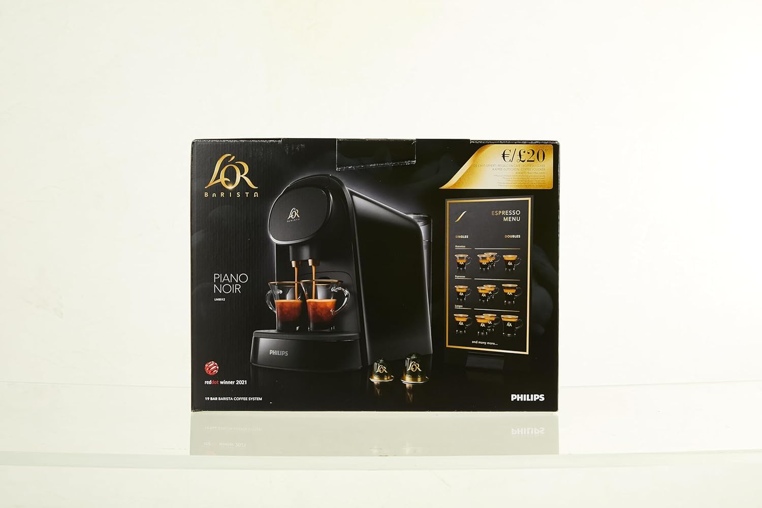 Machine à Café à Capsules L'Or Barista Original - Noir - Double Plaisir