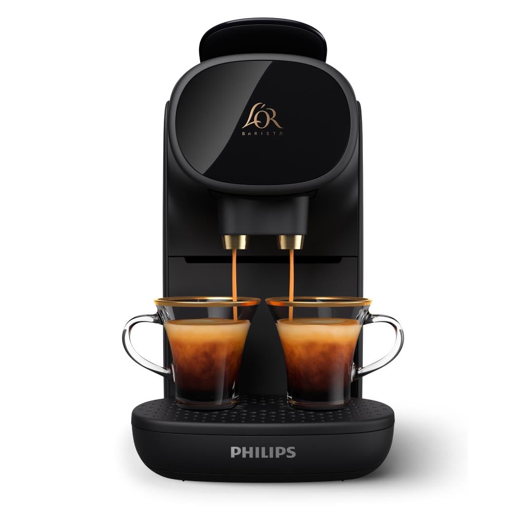 Machine à Café à Capsules L'Or Barista - Système Double Dose, 19 Bars, Piano Noir