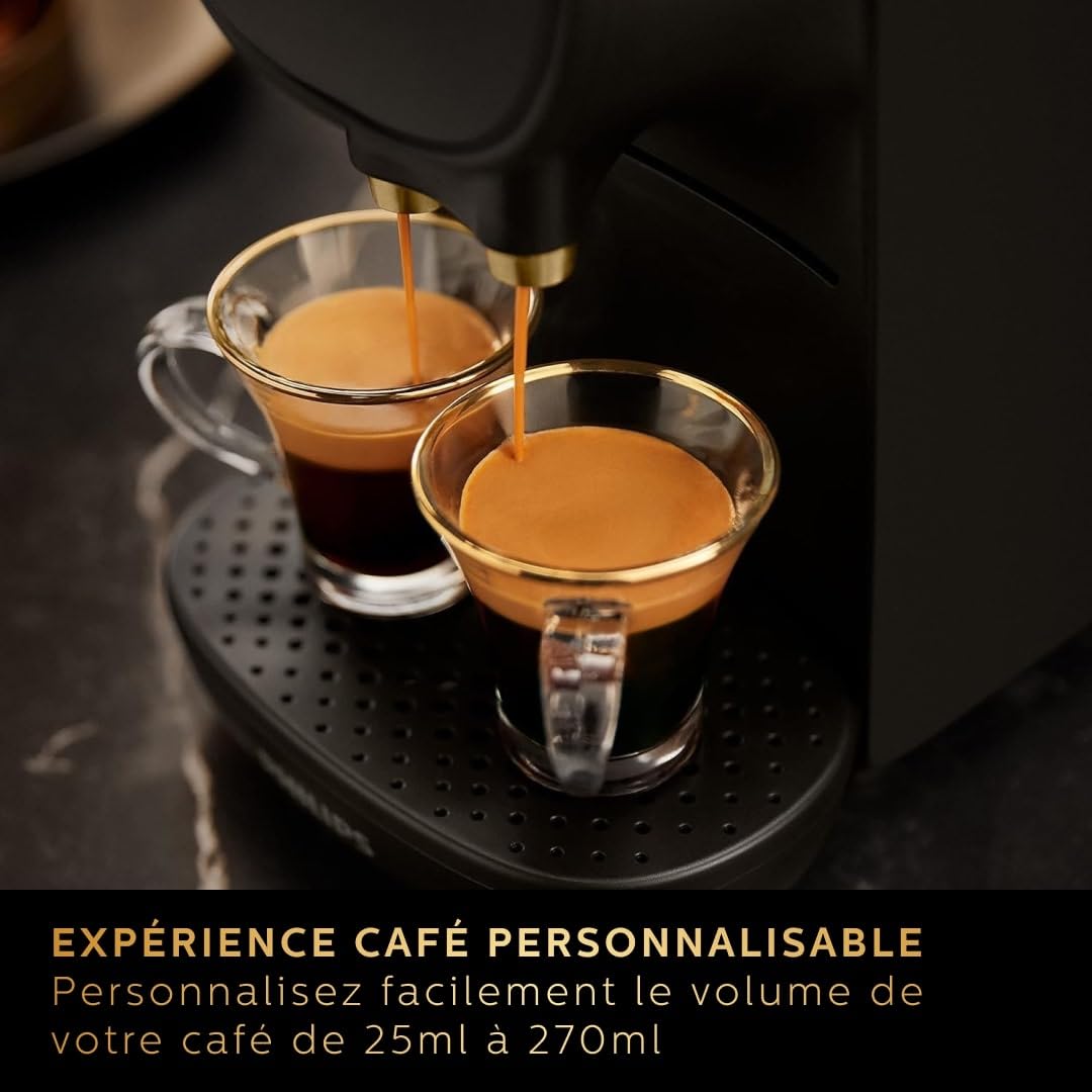 Machine à Café à Capsules L'Or Barista - Système Double Dose, 19 Bars, Piano Noir