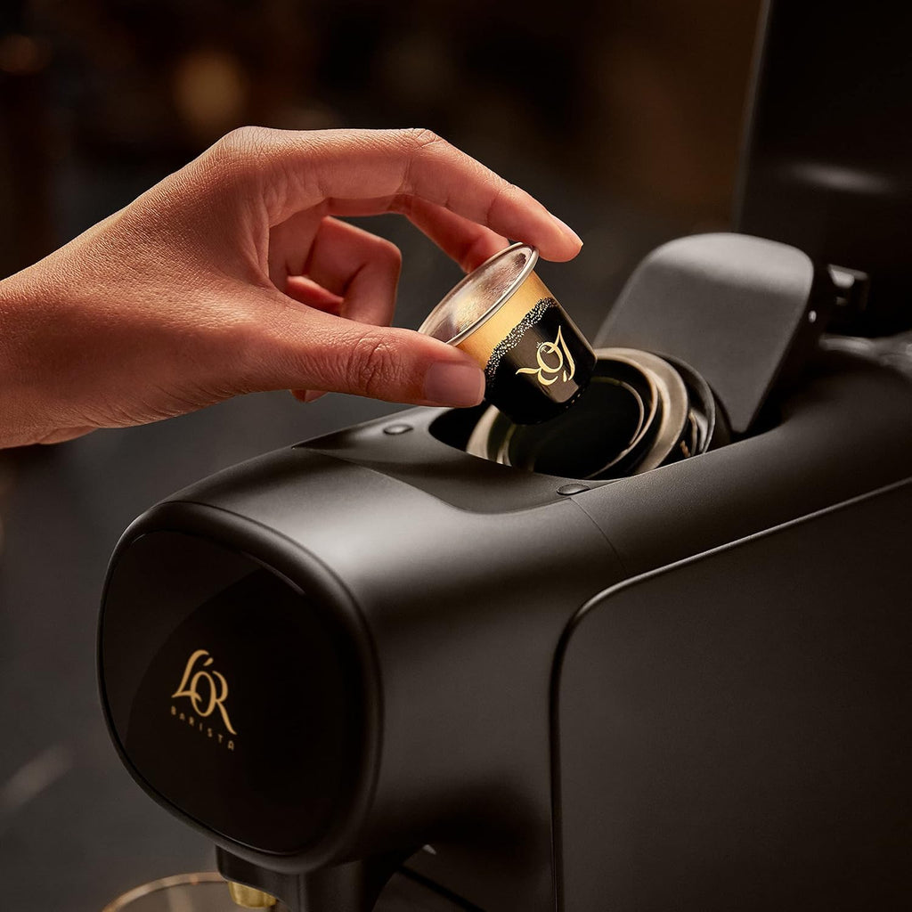 Machine à Café à Capsules L'Or Barista Sublime - Noir Piano - 19 Bars, Reconnaissance Capsules Doubles