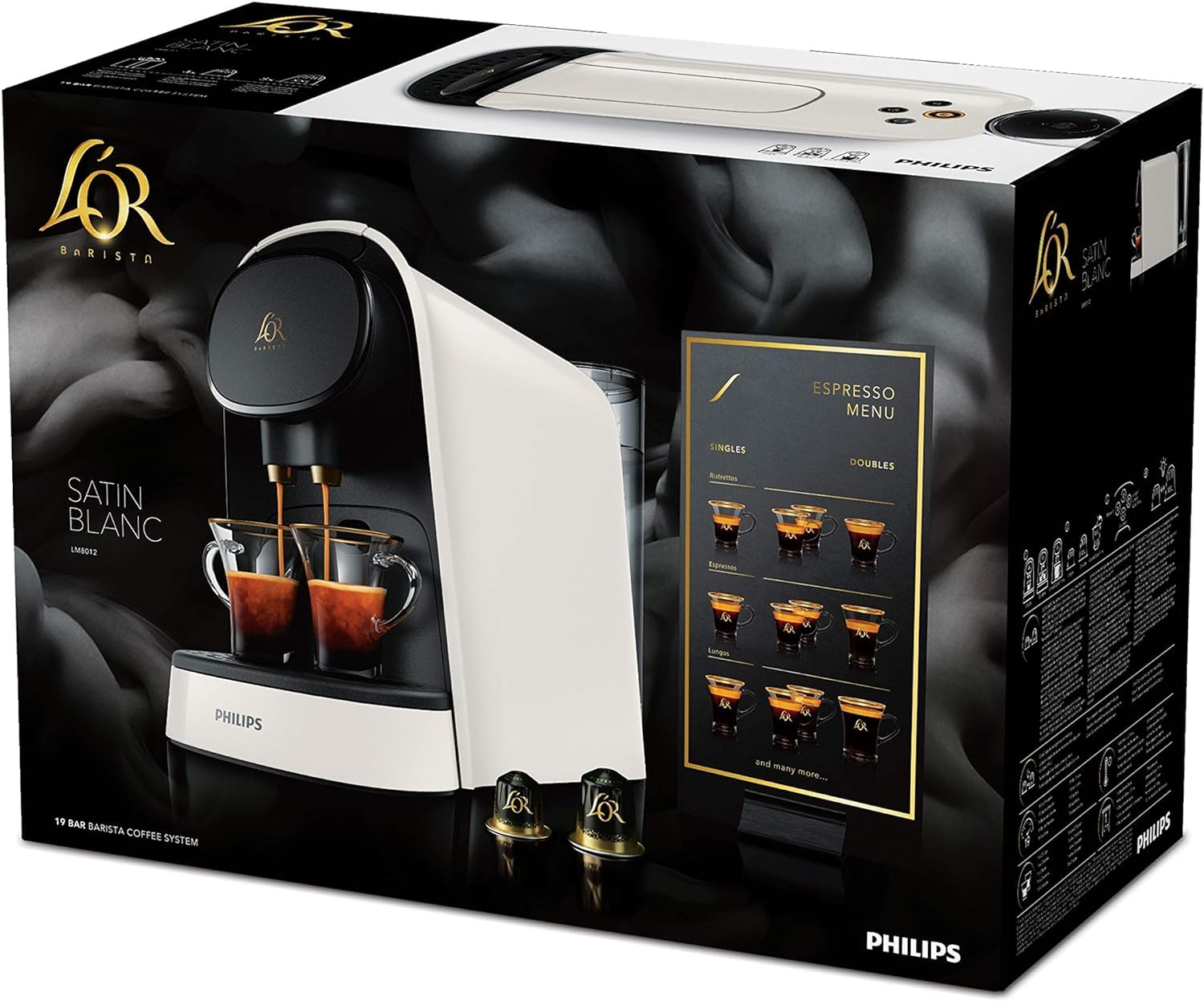 Machine à Café à Capsules L'Or Barista Original - Blanc Satiné - Double Plaisir